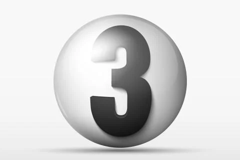 Ball with the number Stock Illustration