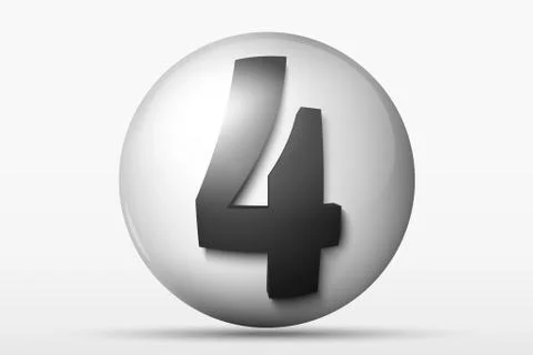 Ball with the number Stock Illustration