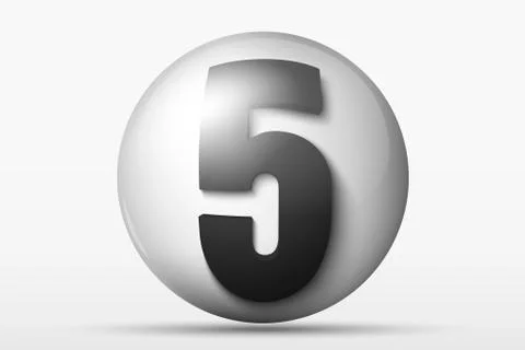 Ball with the number Stock Illustration