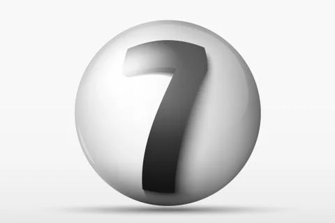Ball with the number Stock Illustration