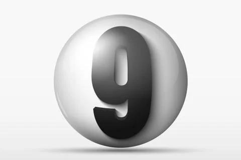 Ball with the number Stock Illustration