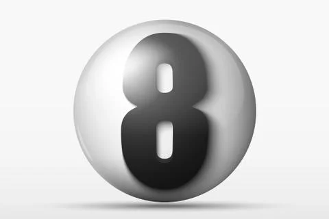 Ball with the number Illustrazione stock