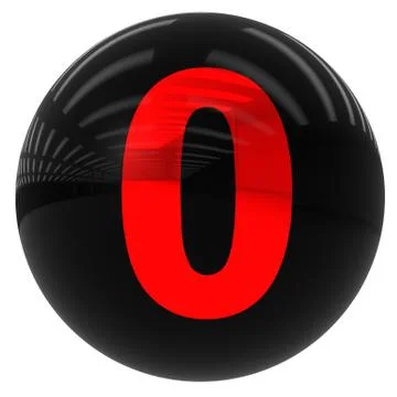 Ball with the number zero Stock Illustration