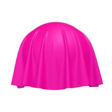 Ball or sphere covered with pink fabric isolated on white background Illustrazione stock