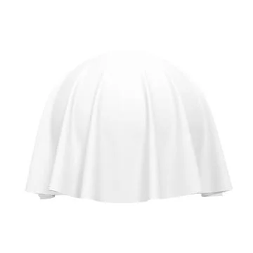 Ball or sphere covered with white fabric isolated on white background Stock Illustration