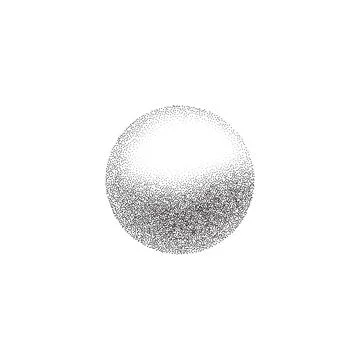 Ball or sphere with grainy effect. Stock Illustration