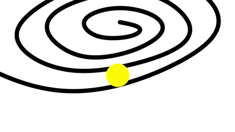 Ball orbital movement. Simple shape revolving around the center. Stock Footage 158368227