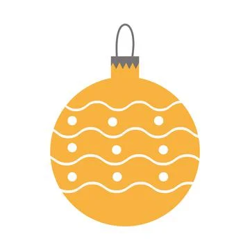 Ball with pattern in form of Christmas toy Stock Illustration