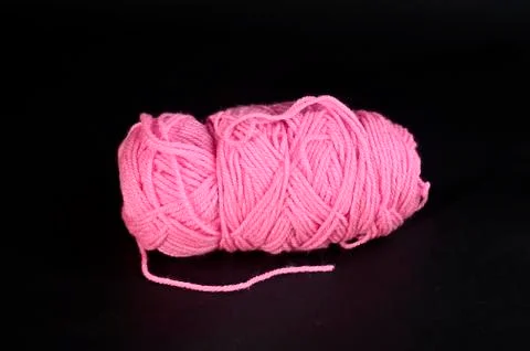Ball of pink threads Stock Photos