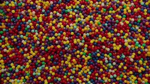 Ball Pit Ball Pool Ball Pond Top Shot Long Slow Zoom Vídeo Stock 236308285