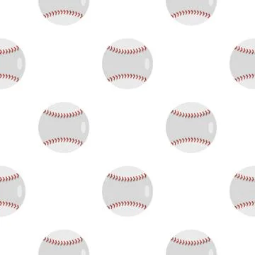 Ball for playing baseball pattern flat Stock Illustration