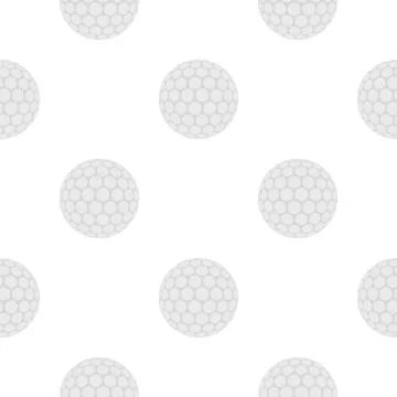 Ball for playing golf pattern flat Stock Illustration