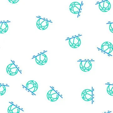 Ball for playing in sea vector seamless pattern Stock Illustration