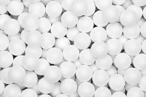 Ball pool or pit filled with white plastic balls, abstract texture background Stock Illustration