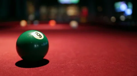 Ball On Pool Table Stock Footage 32420134