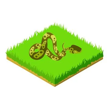 Ball python icon, isometric style Stock-Illustration