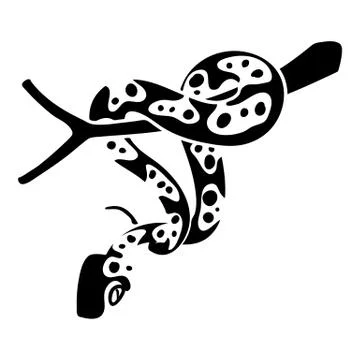 Ball python icon, simple style Stock Illustration