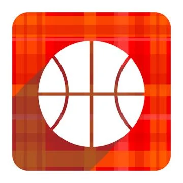 Ball red flat icon isolated. Stock Illustration