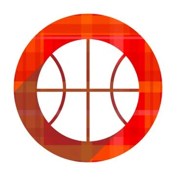 Ball red flat icon isolated. Stock-Illustration