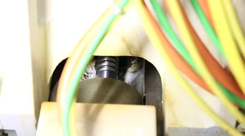 Ball Screw is a high-efficiency feed screw Stock Footage 64619874