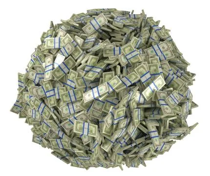 Ball shape assembled of us dollar bundles 스톡 일러스트