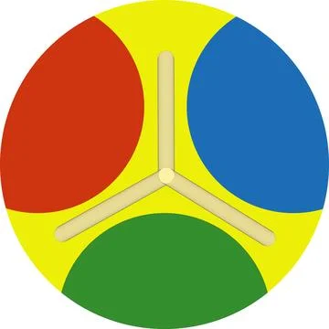 Ball shape with basic color segment Stock Illustration