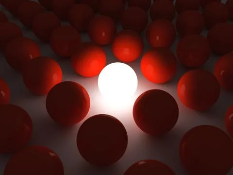 Ball is shining - conceptual image Stock Illustration