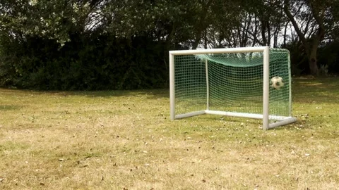 Ball shot in front of goal Video stock 253701765
