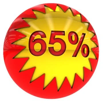 Ball with sixty five percent Stock Illustration