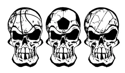 Ball skulls Stock Illustration