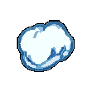 Ball snowball pixel art vector illustration Stock Illustration