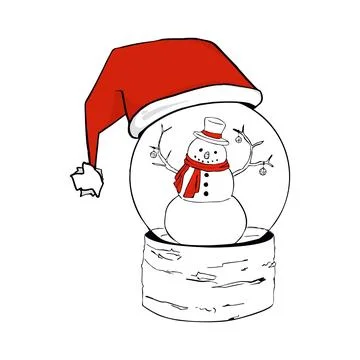 Ball with a snowman inside Stock Illustration