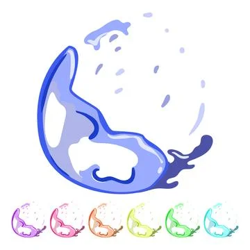 Ball soap bubble explosion cartoon vector graphic 스톡 일러스트