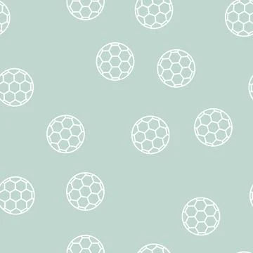 Ball soccer line seamless pattern Stock Illustration