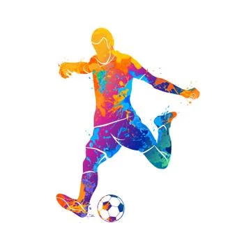 Ball, soccer, player Stock Illustration