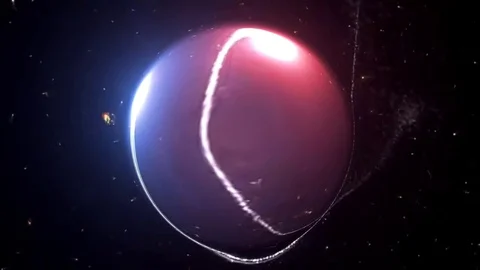 A ball with sparkling light Stock Footage 124931975