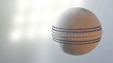 Ball SPIN CRICKET BALL WHITE Stock Footage 82331014
