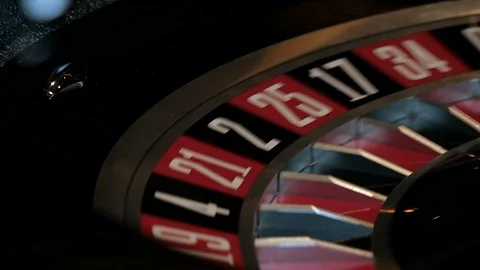 A ball spins on a roulette table Stock Footage 112006067