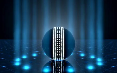 Ball On Spotlit Stage Stock Illustration
