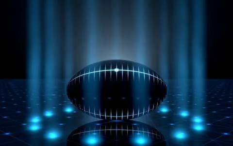 Ball On Spotlit Stage Stock Illustration