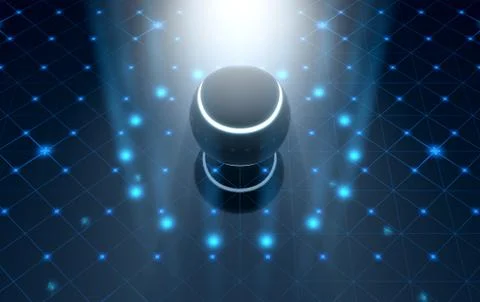 Ball On Spotlit Stage Stock Illustration