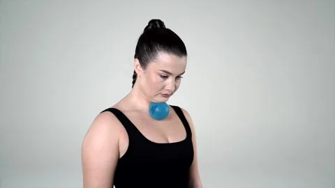 - Ball Squeeze Under Chin Stock Footage 314193445