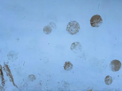 Ball stain on Light Blue Surface Stock Photos
