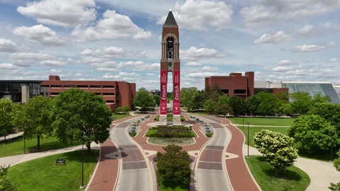 Ball State University from Above Stock-Footage 344748087