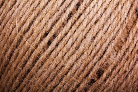 Ball of string on a wooden background Stock Photos