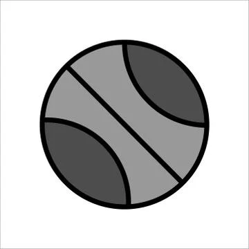 Ball thin line vector icon on a white background. Vector illustration Stock Illustration