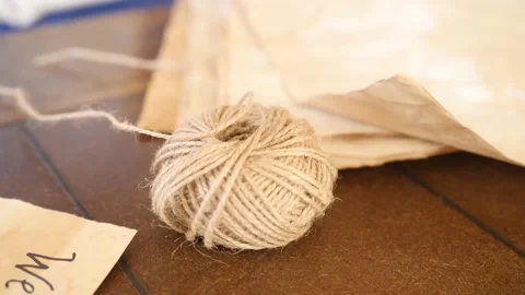 A ball of thread and scissors Stock Footage 143687962