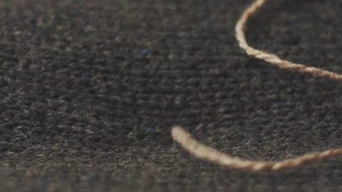Ball of thread close up reel up. Knitting hobby leisure time. Stock Footage 76948878