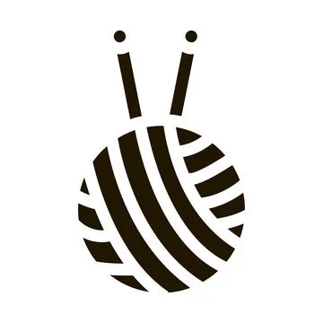 Ball Of Thread Icon Vector Glyph Illustration 스톡 일러스트