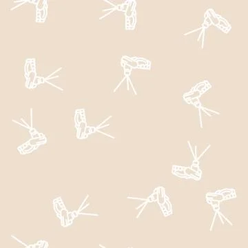 Ball throwing apparatus line vector seamless pattern Stock Illustration